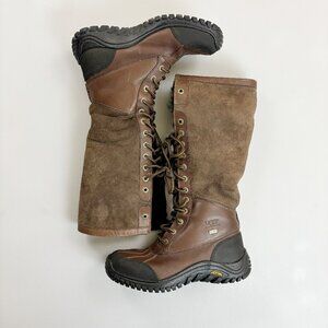 UGG Adirondack I Winter Pack Boots SZ 7 Shearling Tall Convertible Obsidian